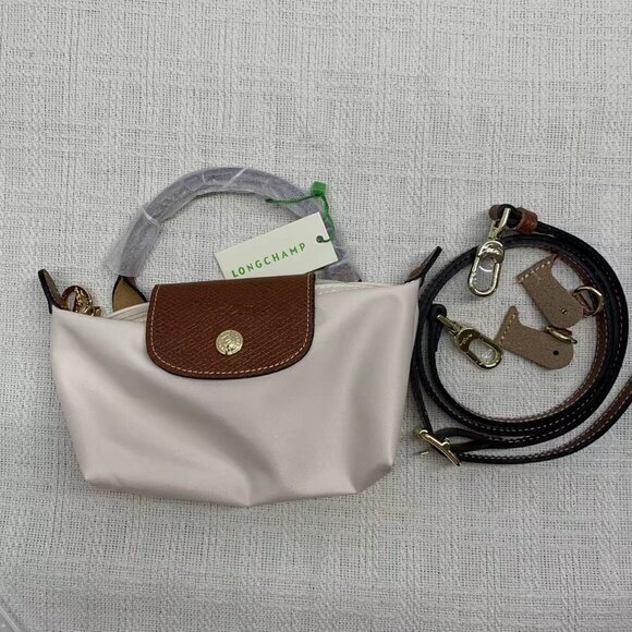 Longchamp Beige and Brown Crossbody Bag - Picture 1 of 5